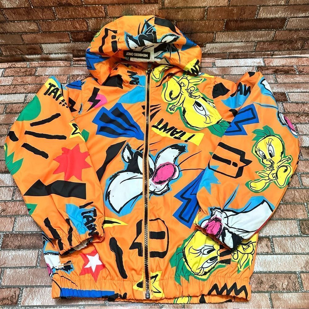 Members Only Looney Tunes Tweety Windbreaker Jacket 10/12 - Picture 7 of 13